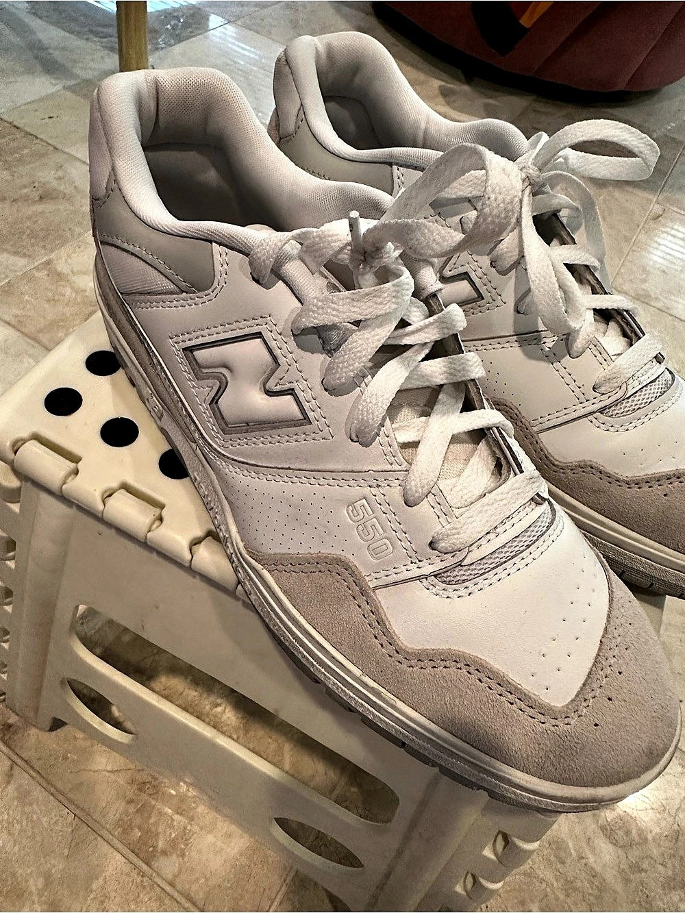 New Balance 550 Sneakers White & Gray US 8.5
